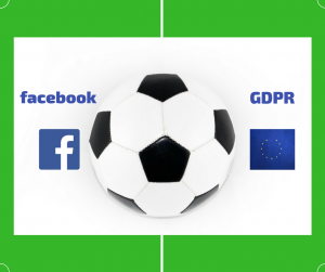 fodbold en kamp mellem facebook og gdpr